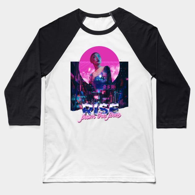 Japan Cyberpunk Street Baseball T-Shirt by LR_Collections